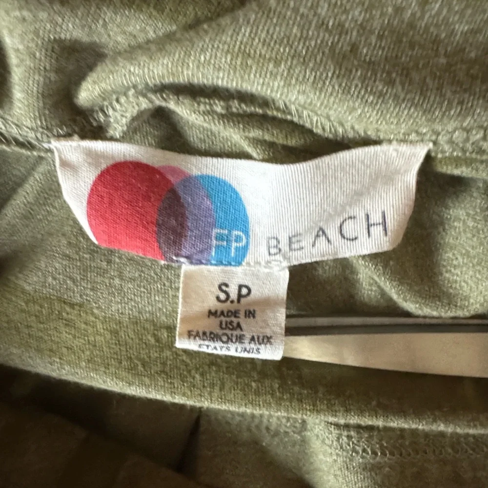 Free People / FP Beach Like a Bird green stripe midi dress Size Small - Picture 10 of 12